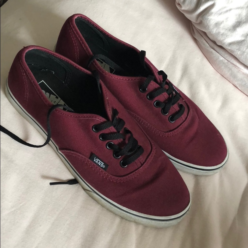 maroon and black vans